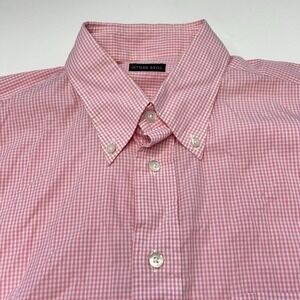 VTG Gitman Bros Dress Shirt Men Large Button Up Longsleeve Poplin Adult Gingham